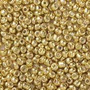 Glasperler - seed perler 8/0. 3 mm. "Guld". 600 stk. 